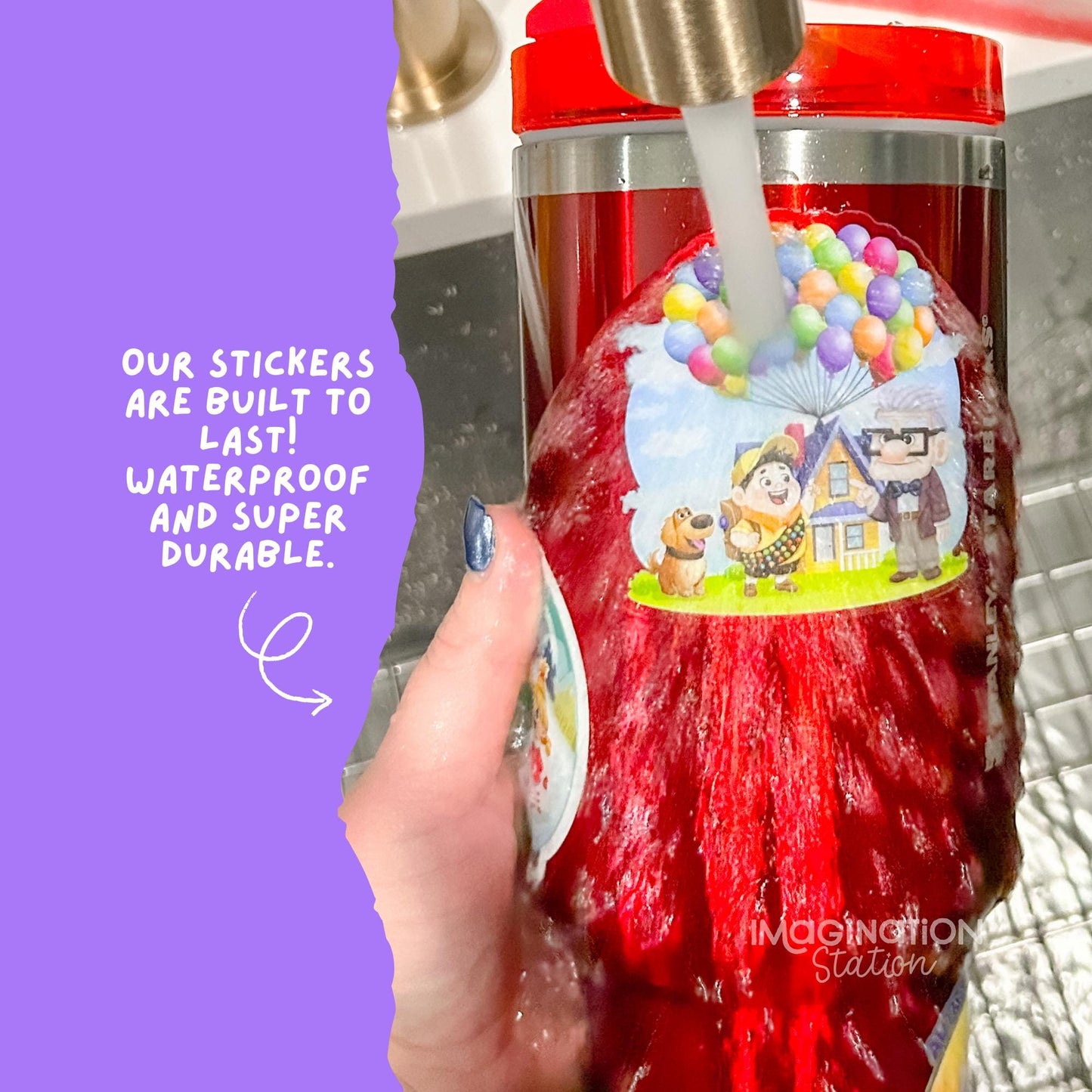 Bluey Bingo Onesies Sticker, Transparent Waterproof Vinyl, Outdoor Play Cartoon Decal, Cute Bluey Kids Laptop Water Bottle Sticker