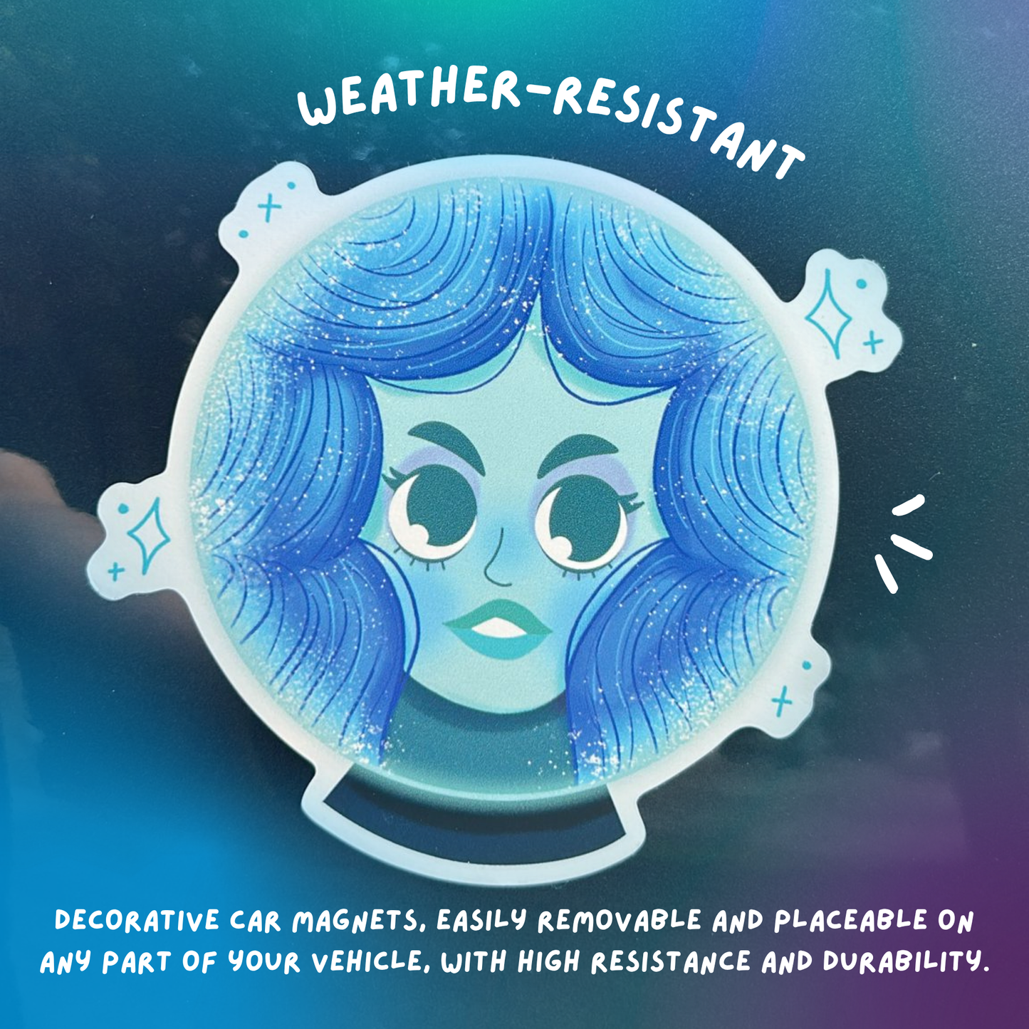 Haunted Mansion Madame Leota Car Magnet - Disney Crystal Ball Vehicle Decal