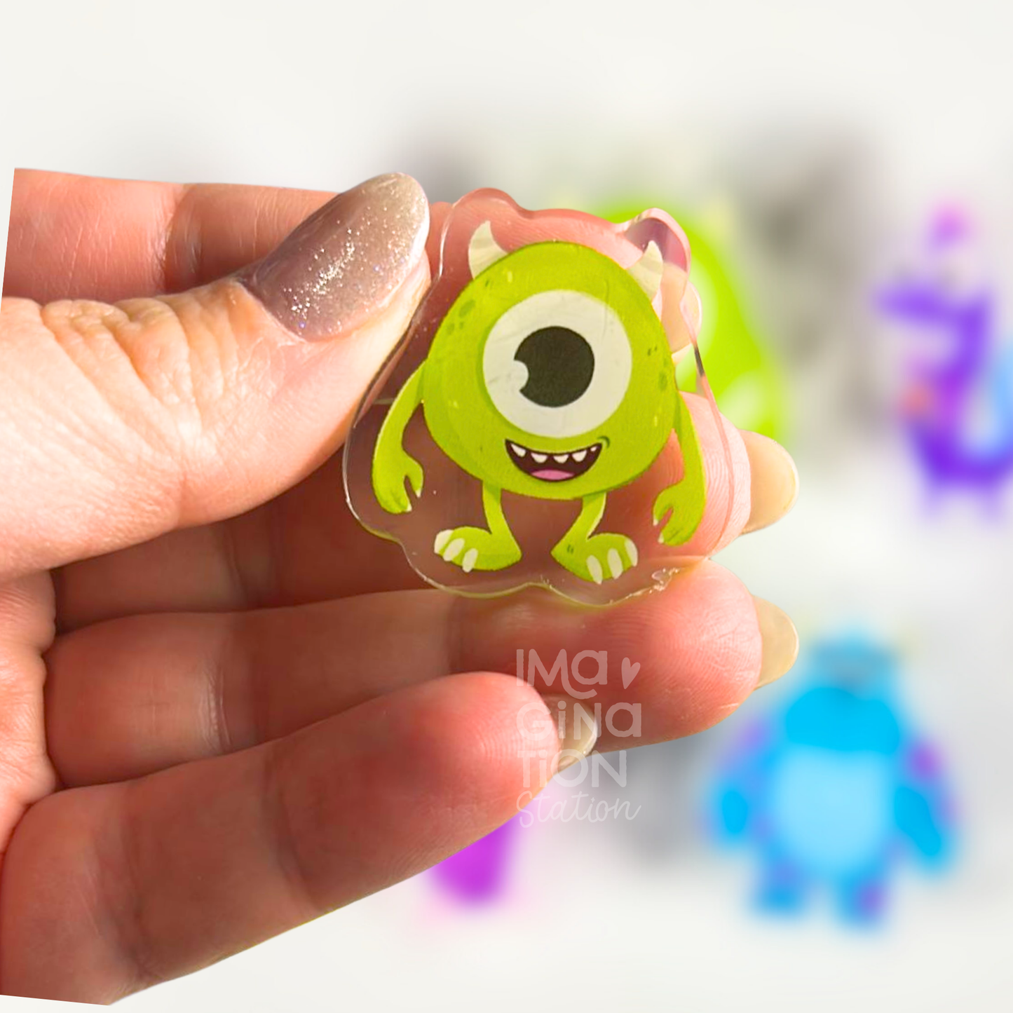 Monsters Inc Acrylic Shoe Charms - Disney Pixar Costume Accessories for Crocs