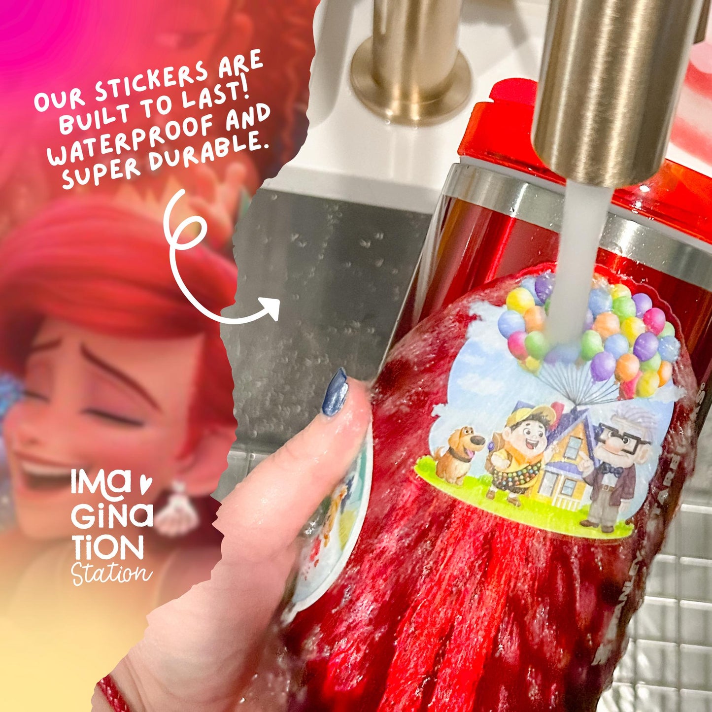 Princess Quote Sticker β Empowering Disney Magic in Clear Glossy Vinyl!