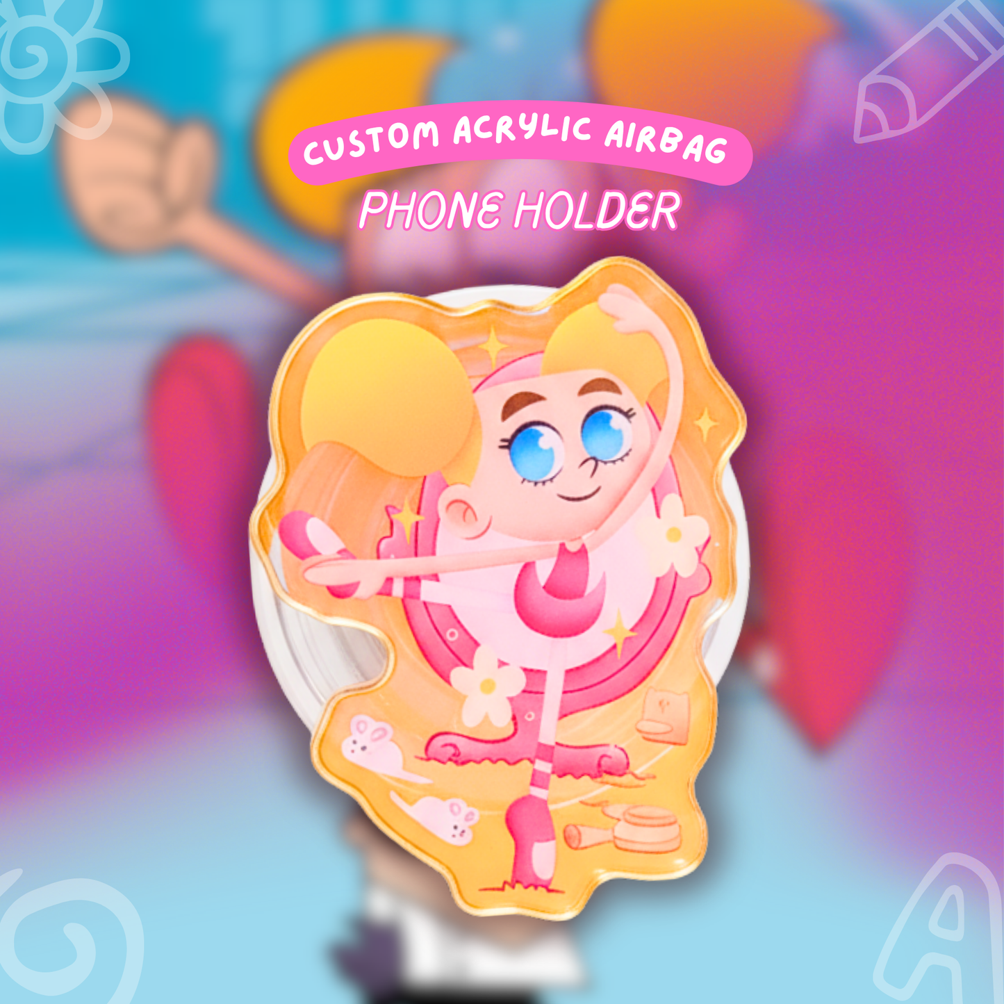Dee Dee Holographic Phone Holder - Character Design Acrylic Stand