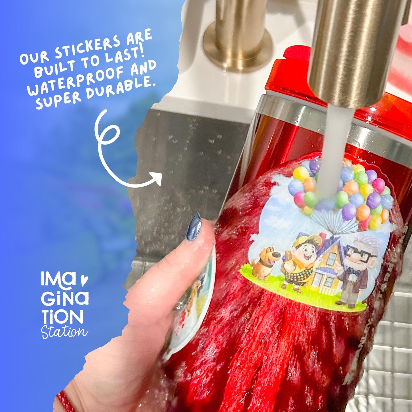 Bluey and Family Clear Glossy Sticker | Waterproof Vinyl Decal for Tumblers, Phone Cases & Laptops
