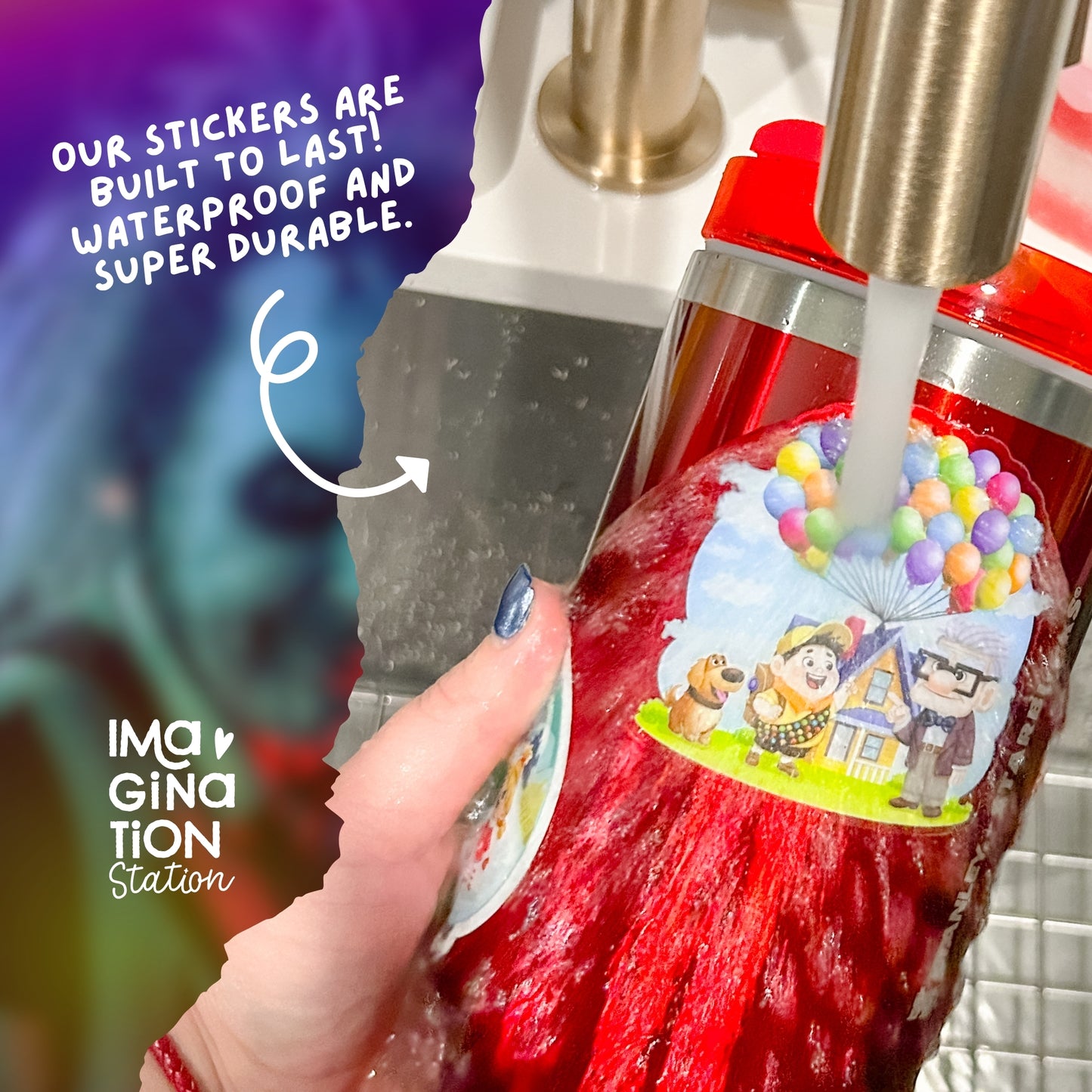 Beetlejuice Personalized 40oz Tumbler with Sticker Set - Waterproof Glow in the Dark