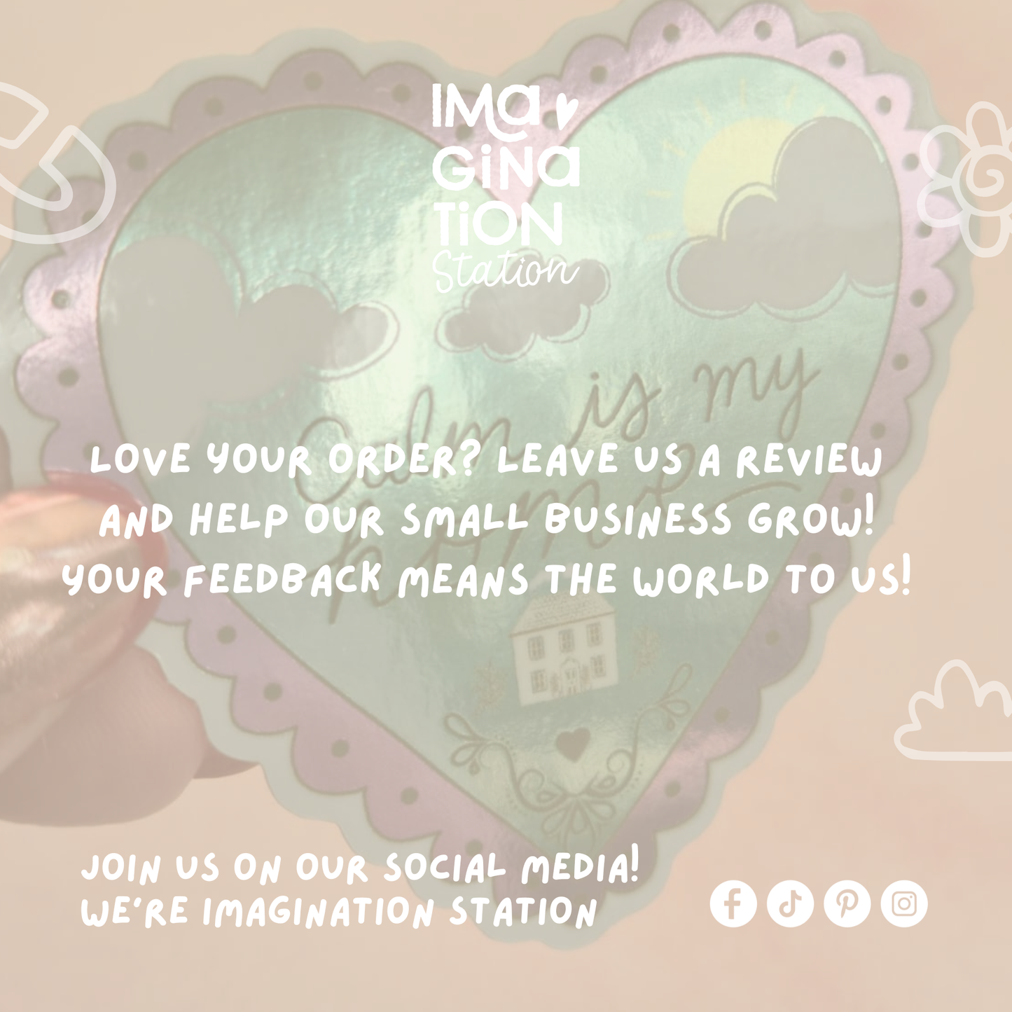 Custom Motivational Quote Sticker - Waterproof Mirror Glossy Effect