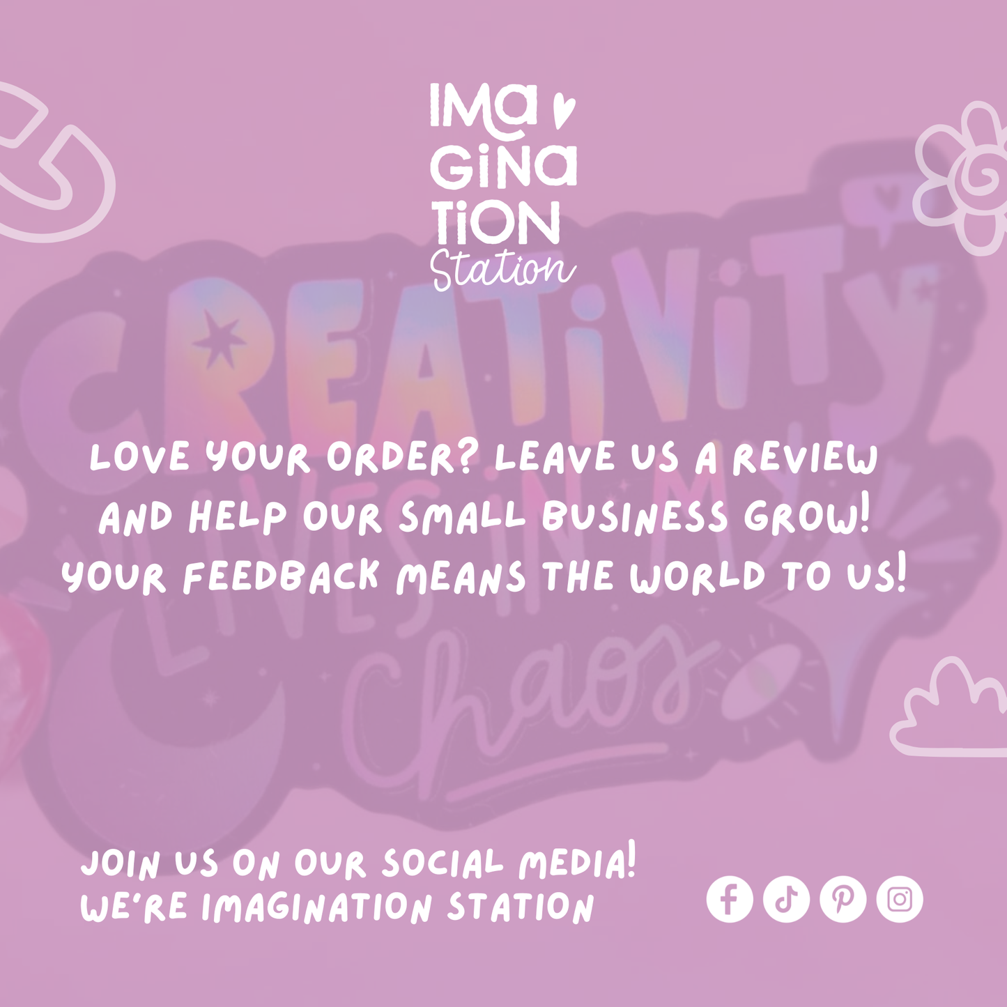 Inspirational Quote Sticker - Waterproof Holographic Effect