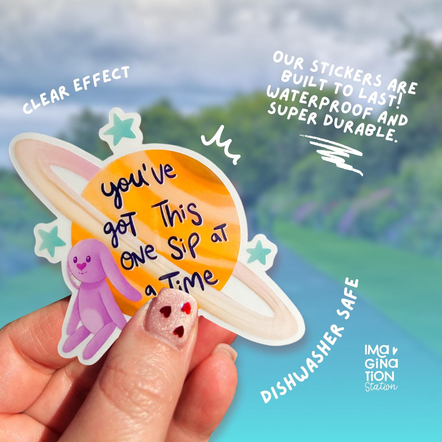 Bluey You’ve Got This Sticker – Clear Waterproof Vinyl Motivational Decal for Tumblers & Laptops