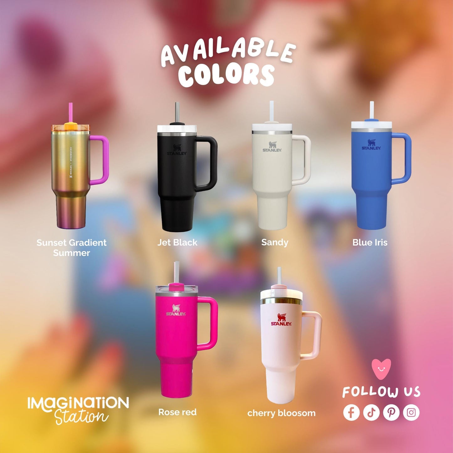 Bluey Tumbler Combo 40oz with Straw & Spring Sticker Set | Waterproof Bluey Stickers & Bonus Gift