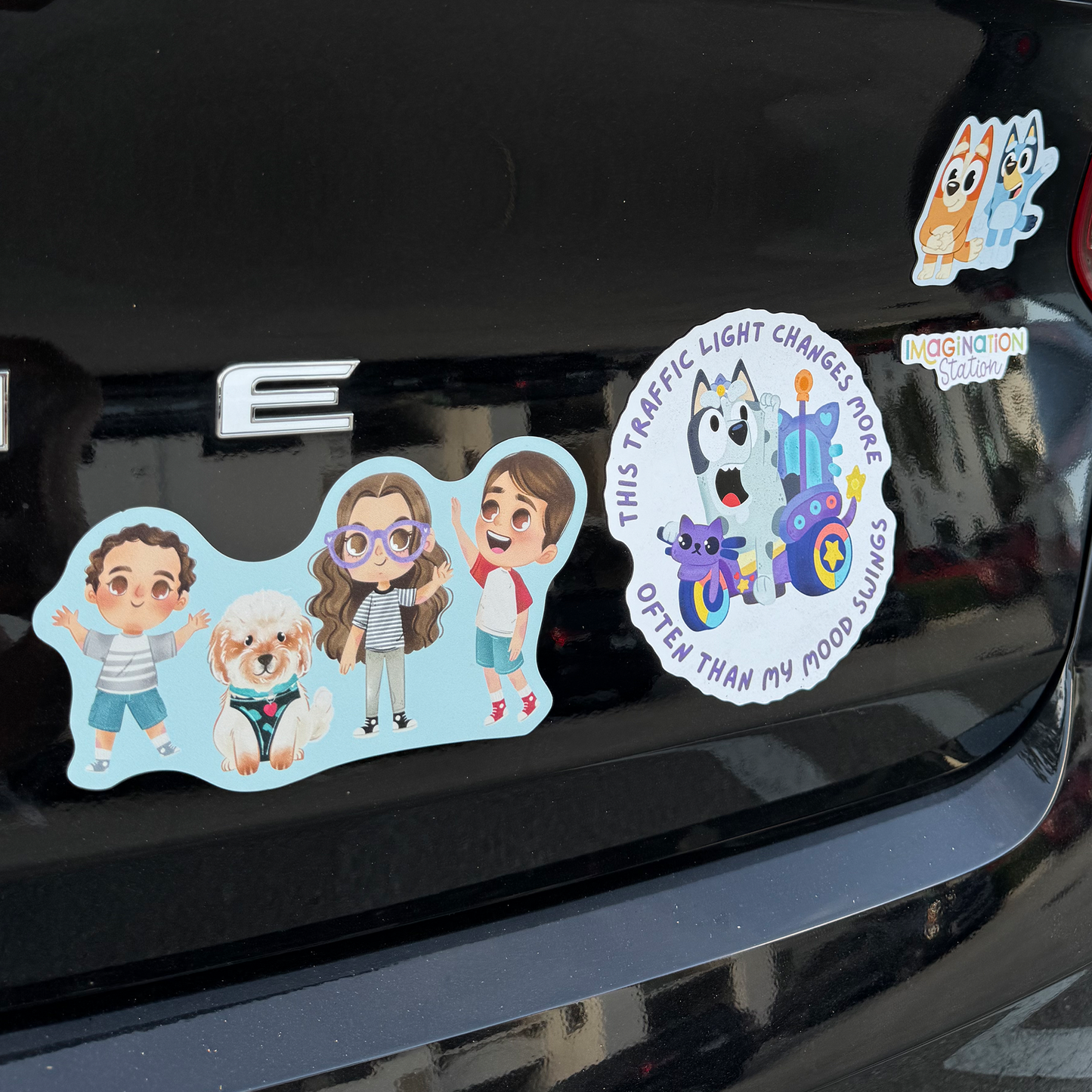 Bluey Muffin Mood Swings Waterproof Car Magnet – Funny Bluey Quote