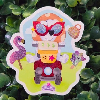 Granny Muffin Sticker | Waterproof Pixie Dust Effect