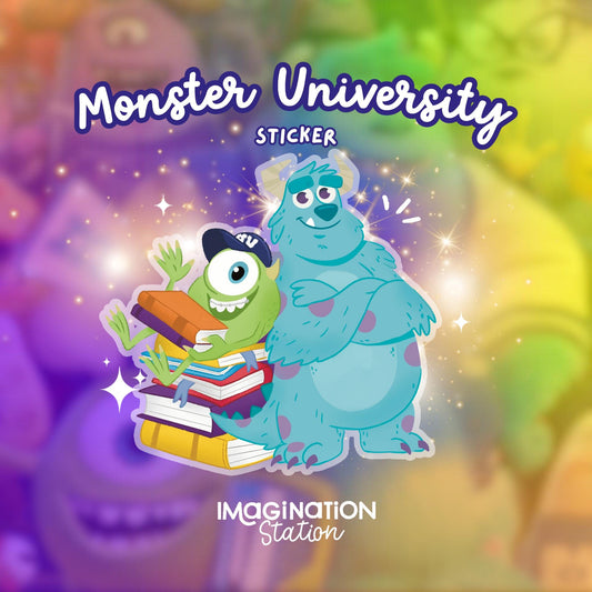 Monsters Inc Sticker – Mike & Sulley Waterproof Clear Glossy Vinyl Decal for Laptop, Water Bottle & Planner
