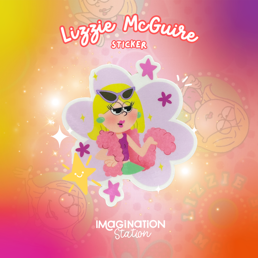 Lizzie McGuire Transparent Sticker | 2000s Disney Nostalgia Decal | Waterproof Glossy Vinyl | Retro Pop Culture Gift