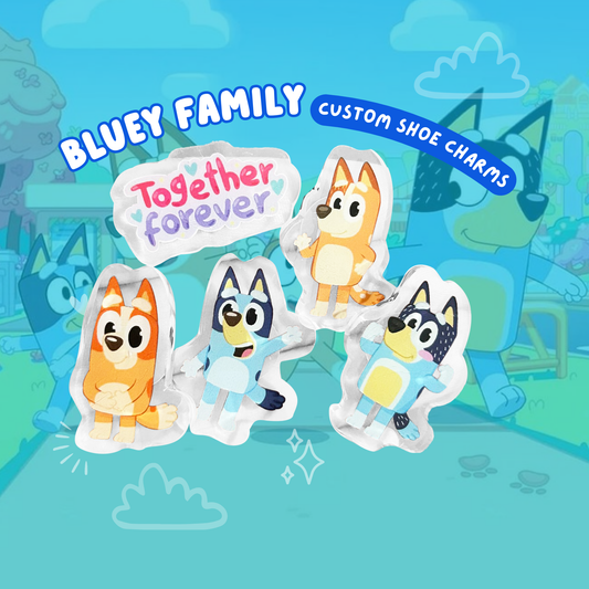 Bluey Family Shoe Charms - Fun Character Accessories for Shoes