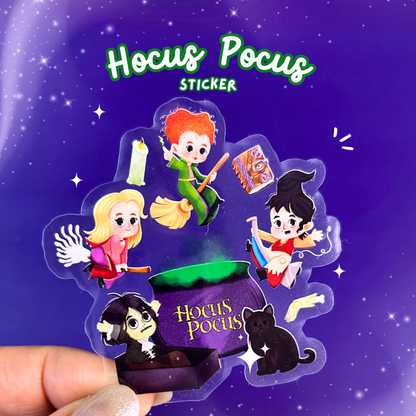 Hocus Pocus Magic Sticker | Waterproof Vinyl Decal | Halloween Witch Laptop Water Bottle Decor