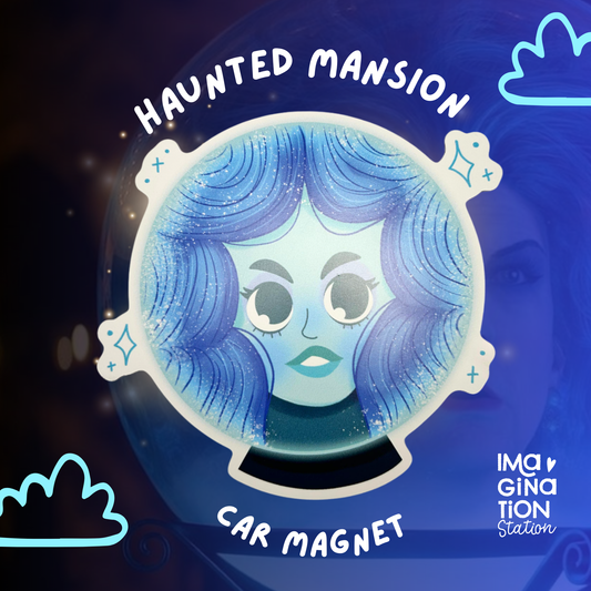 Haunted Mansion Madame Leota Car Magnet - Disney Crystal Ball Vehicle Decal