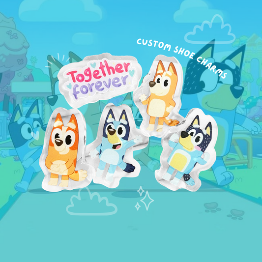 Bluey Family Shoe Charms - Fun Character Accessories for Shoes