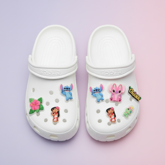 Lilo and Stitch Shoe Charms Set - Weatherproof Clear Acrylic