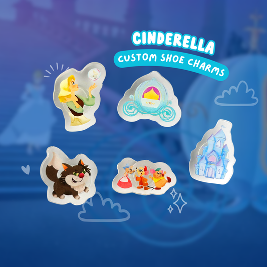 Princess Glass Slipper Shoe Charm - Fairy Tale Crocs Jibbitz Style Decoration