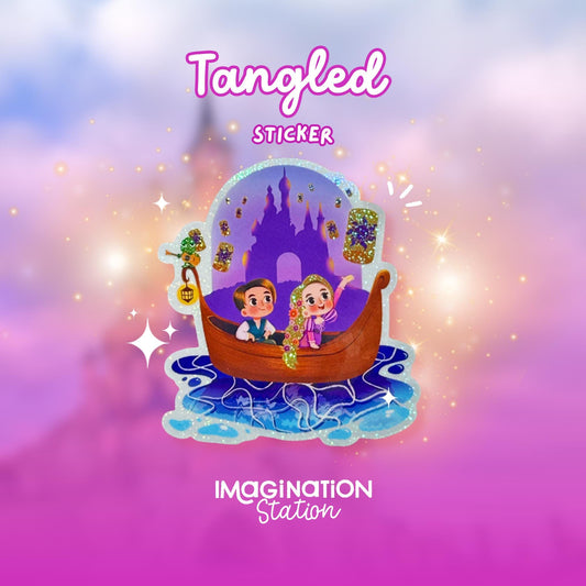 Rapunzel Tangled Sticker | Pixie Dust Glossy Waterproof Vinyl | Fairytale Disney Princess Decal for Tumblers, Laptops & Journals