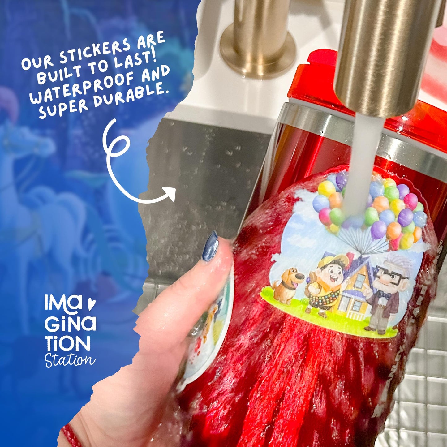 Cinderella Tumbler Bundle 40oz with Straw & Waterproof Sticker Set | Princess Drinkware Gift