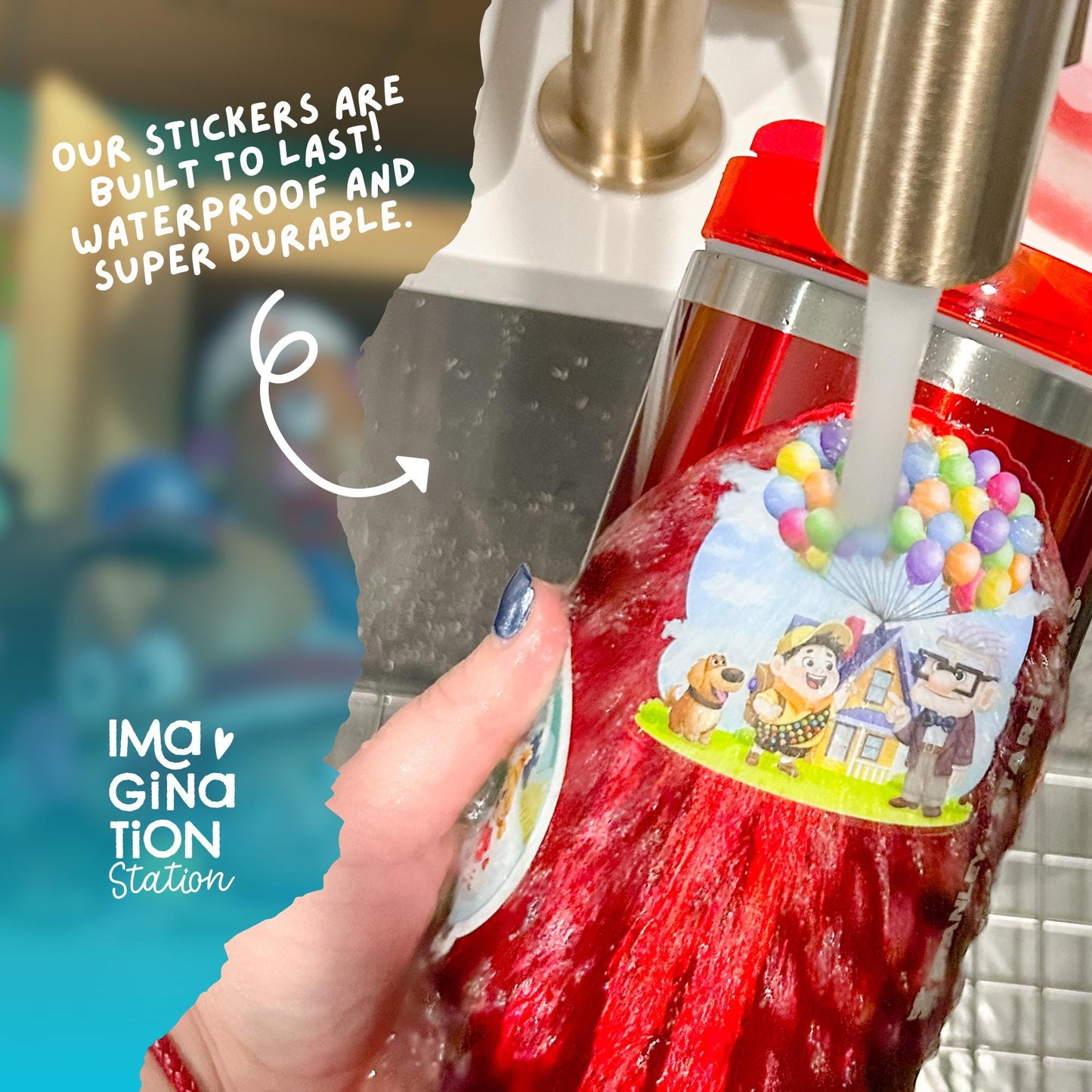 Toy Story Tumbler with Straw & Waterproof Sticker Set – Pixar Drinkware