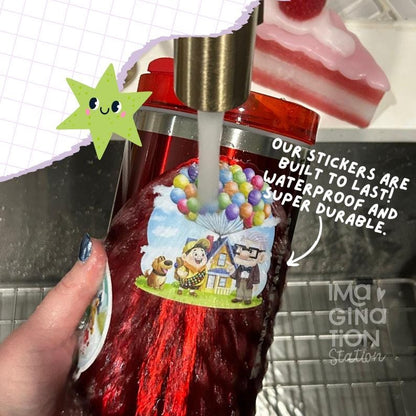 Alice in Wonderland Waterproof Sticker – We're Mad Here – Glitter Glossy Effect