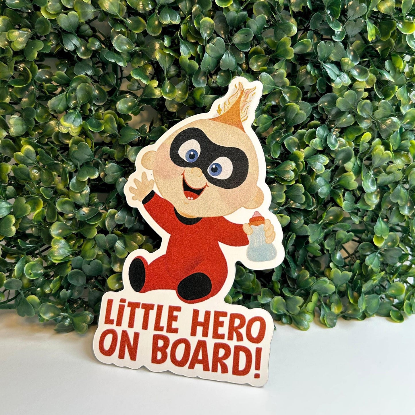 Jack-Jack Little Hero On Board Car Magnet – Waterproof Pixar Incredibles Baby Safety Sign
