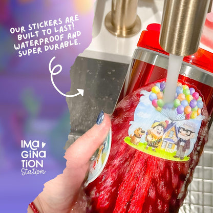 Personalized Monsters, Inc Tumbler & Waterproof  Sticker Duo – Stylish and Fun 2-Pack