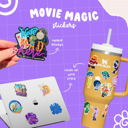 Bluey Bingo Onesies Sticker, Transparent Waterproof Vinyl, Outdoor Play Cartoon Decal, Cute Bluey Kids Laptop Water Bottle Sticker