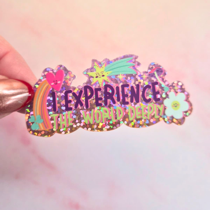 Custom Cute Inspirational Quote Sticker - Waterproof Glitter Glossy Effect