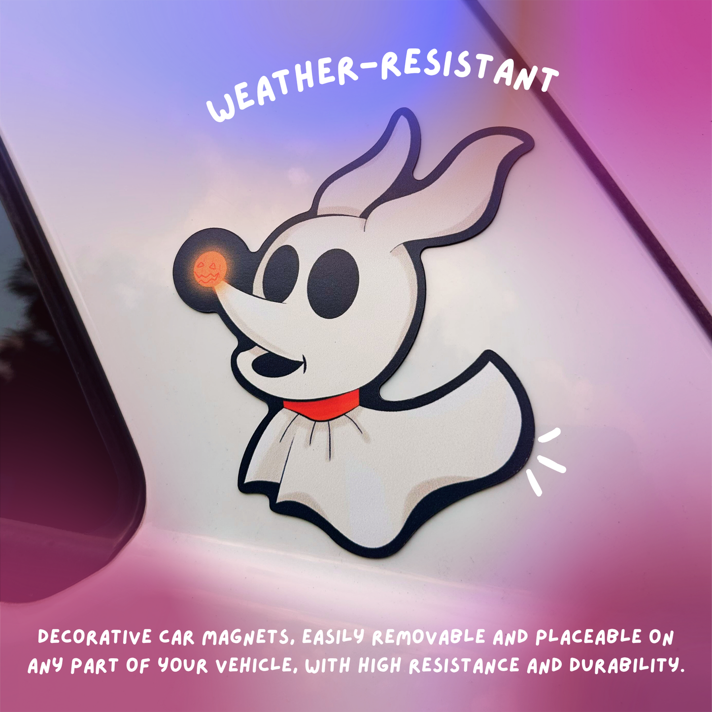 Zero Car Magnet - Nightmare Before Christmas Disney Vehicle Decal