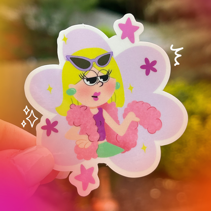 Lizzie McGuire Transparent Sticker | 2000s Disney Nostalgia Decal | Waterproof Glossy Vinyl | Retro Pop Culture Gift