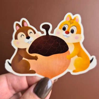 Chip and Dale  - Waterproof Clear Sticker Glossy Effect
