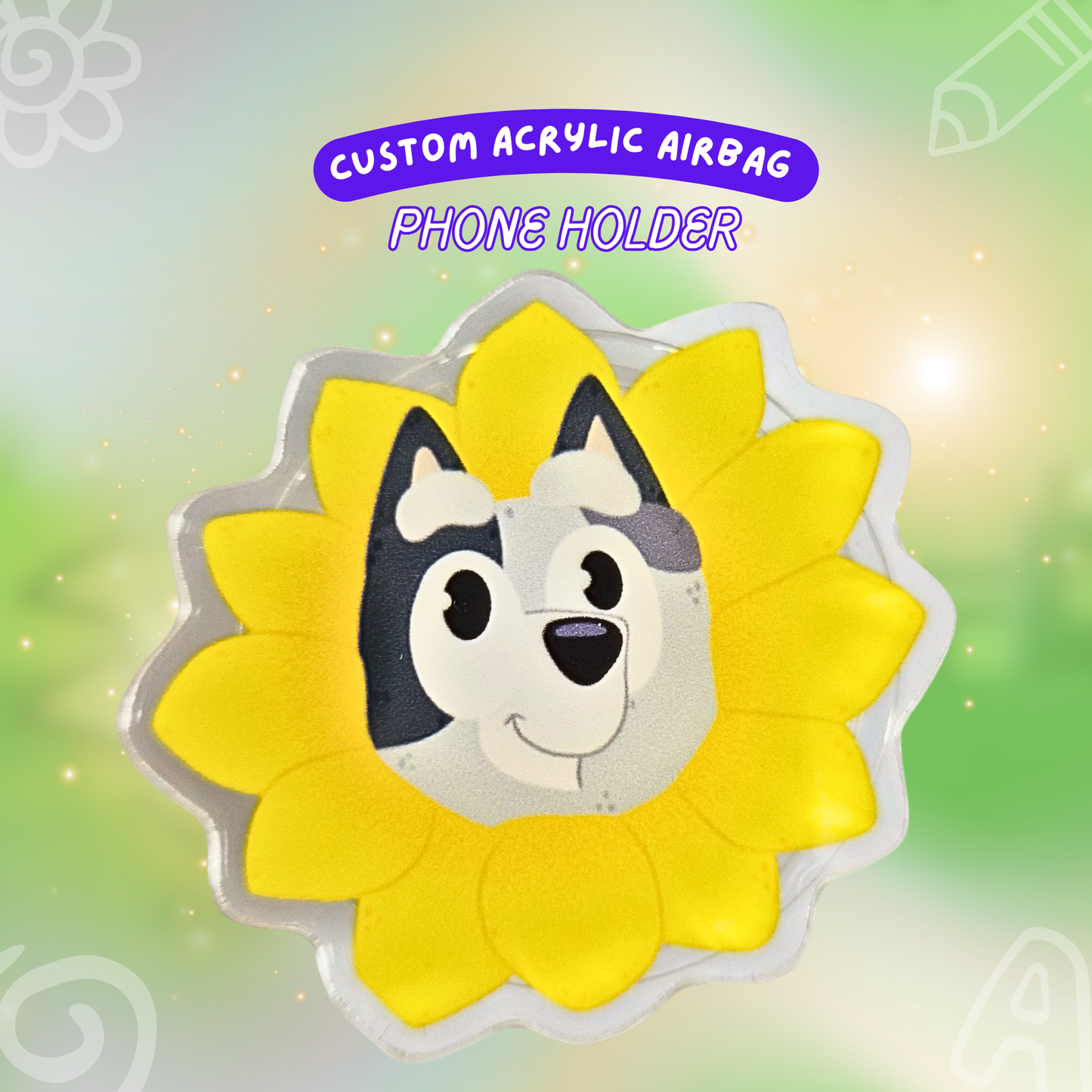 Muffin Sunflower Spring - Custom Acrylic Airbag Phone Holder