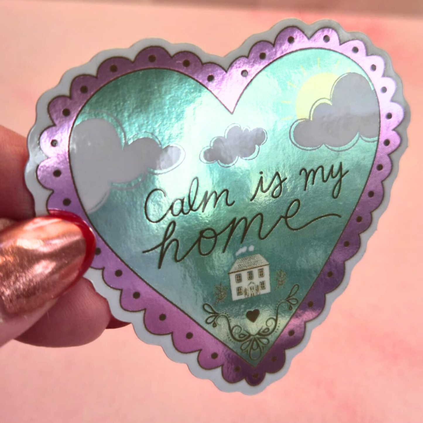 Custom Motivational Quote Sticker - Waterproof Mirror Glossy Effect