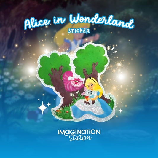 Alice in Wonderland Pixie Dust Sticker – Waterproof Glossy Vinyl Decal for Laptop, Tumbler & Journal