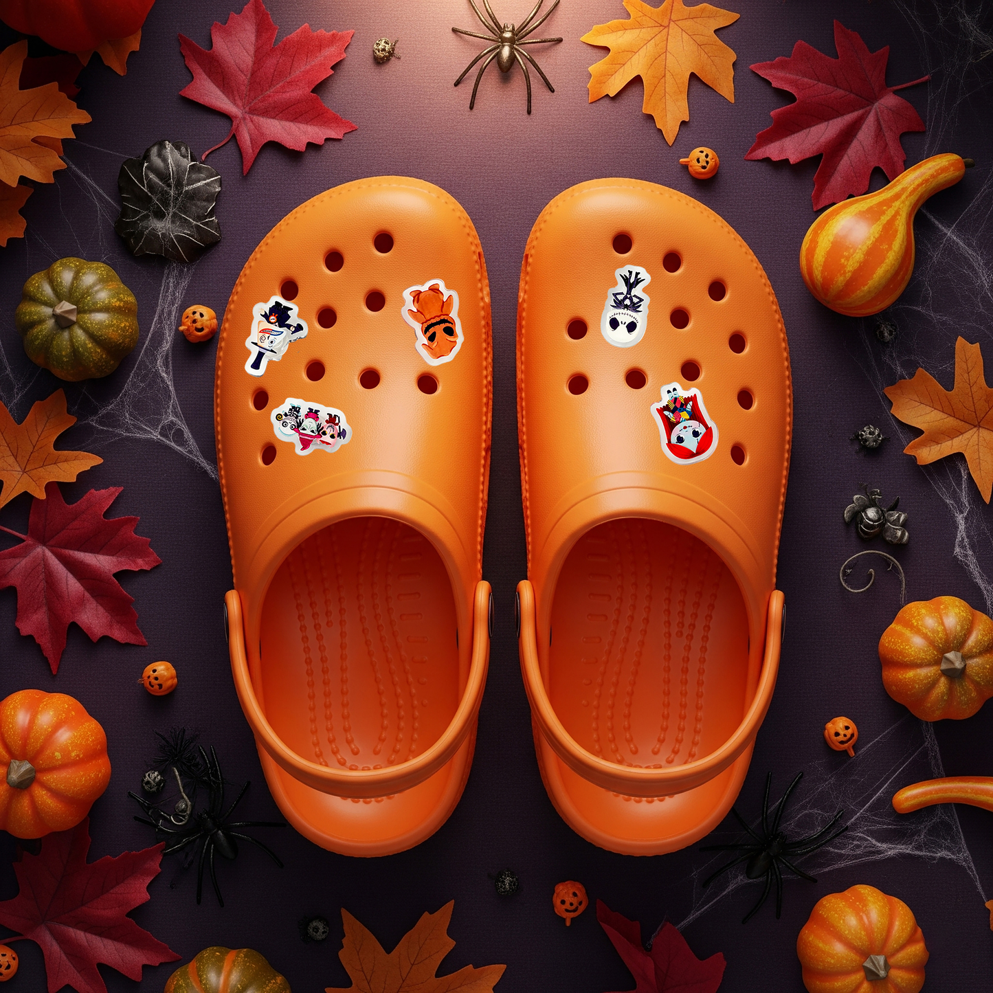 Halloween Shoe Charms Set - Spooky Character Crocs Jibbitz Style Decorations