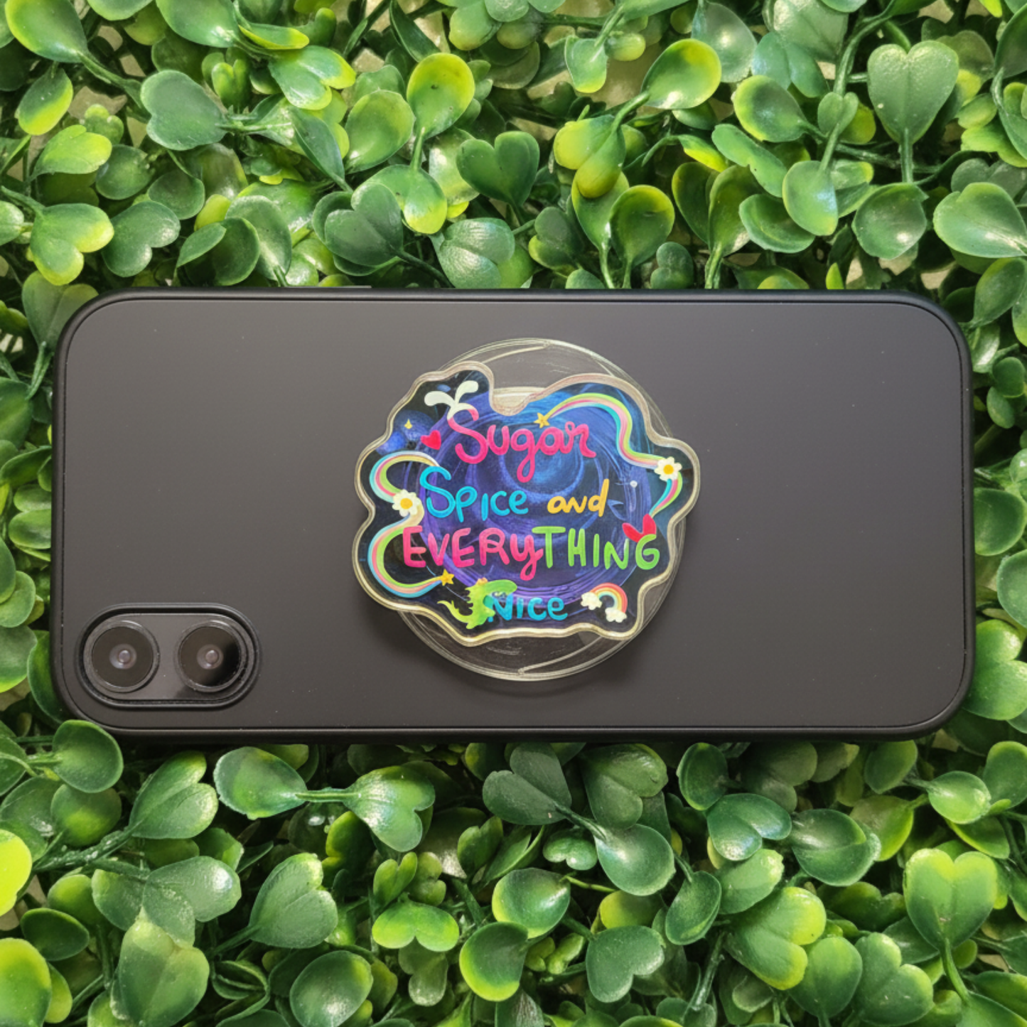 PowerPuff Girls Quote Holographic Phone Holder - Acrylic Stand