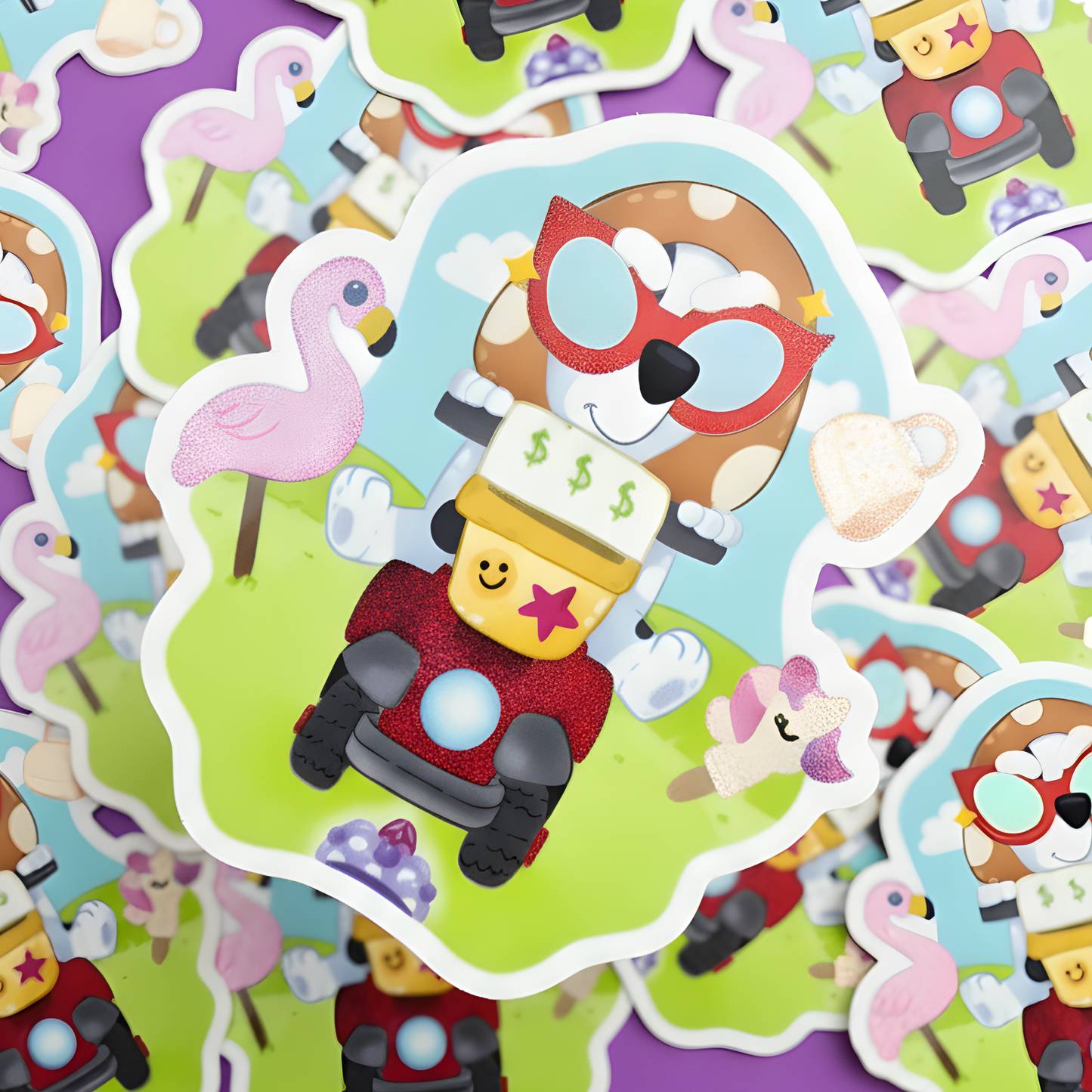 Granny Muffin Sticker | Waterproof Pixie Dust Effect