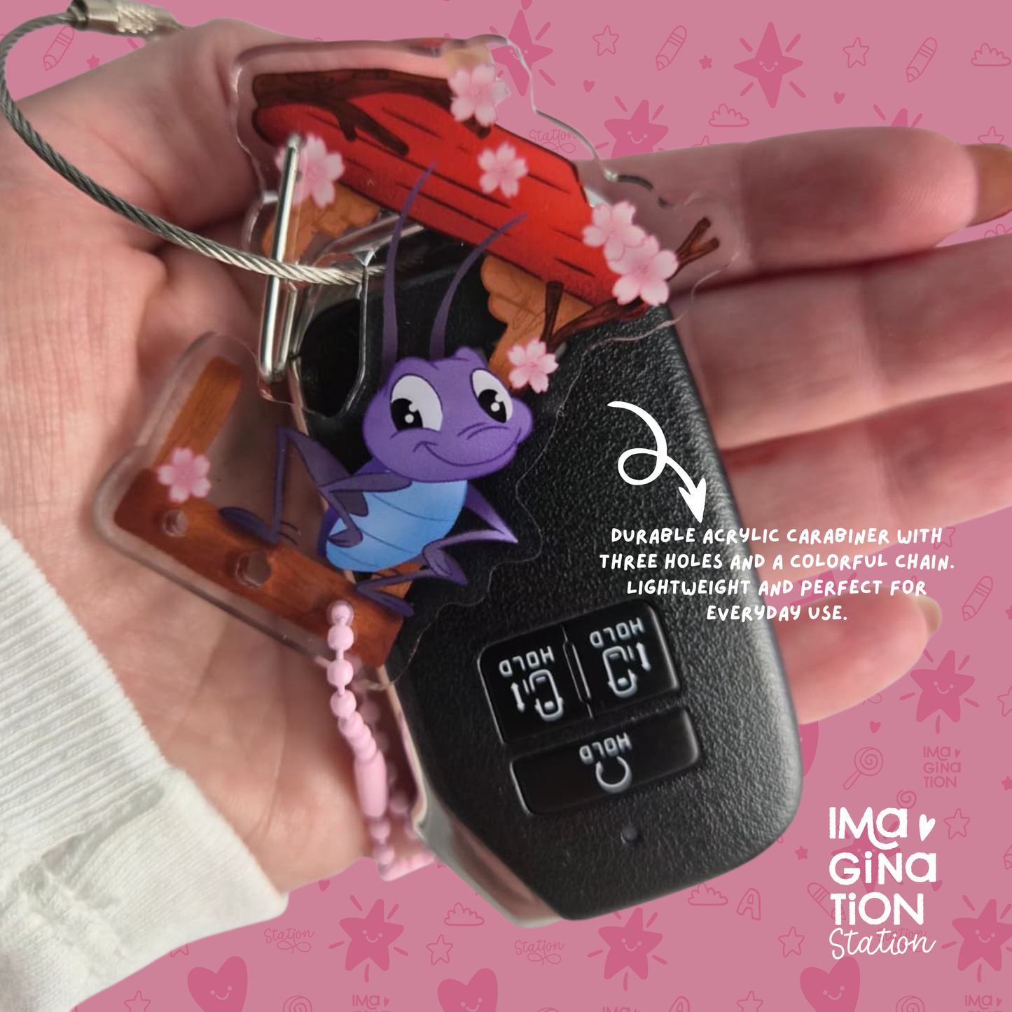 Mulan Cri-kee  Carabiner - Acrylic Glossy Clear