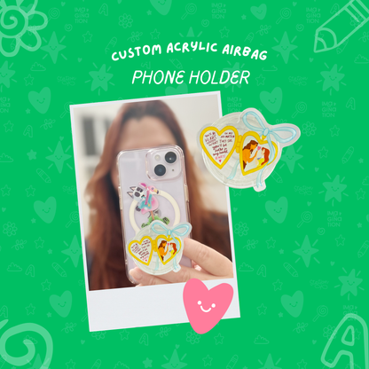 Tarzan & Jane Heart-Shaped Clear Costume Airbag PopSocket - Disney Inspired Phone Grip