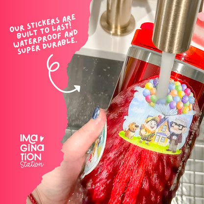 Lady & The Tramp Glitter Sticker – Waterproof Vinyl Decal for Laptop, Tumbler, Journal & Scrapbook