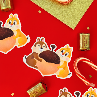 Chip and Dale  - Waterproof Clear Sticker Glossy Effect