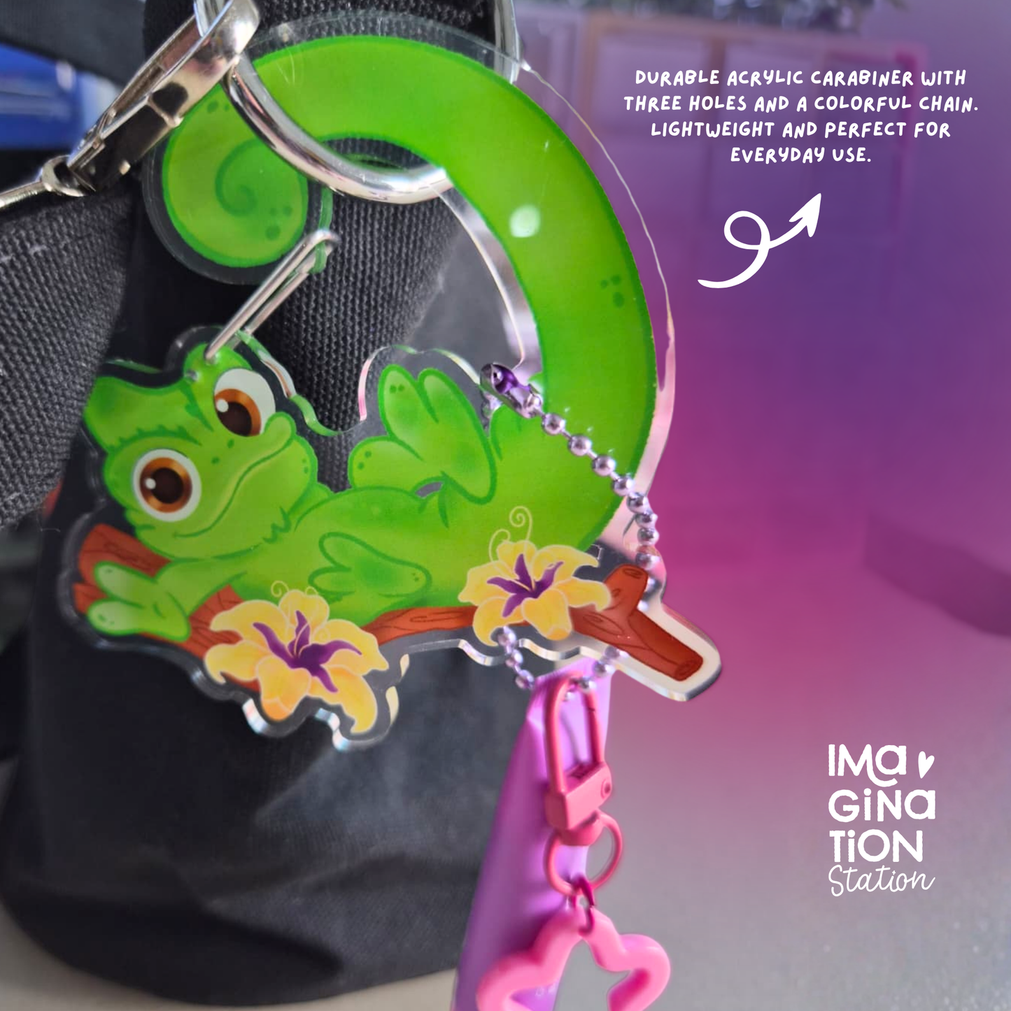 Tangled Pascal Carabiner - Acrylic Glossy Clear