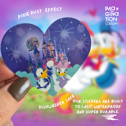 Donald and Daisy Proposal Sticker - Waterproof Glossy