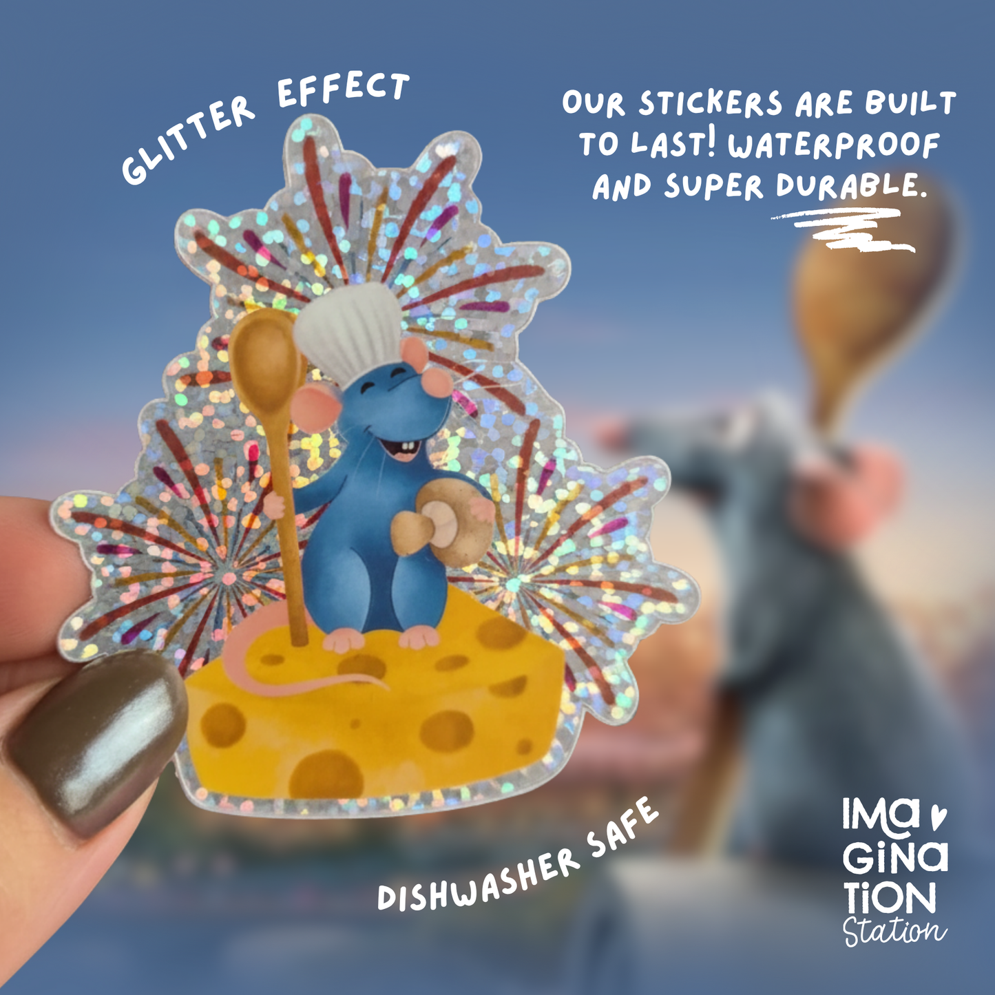 Ratatouille Remy Inspired- Glitter Glossy Effect