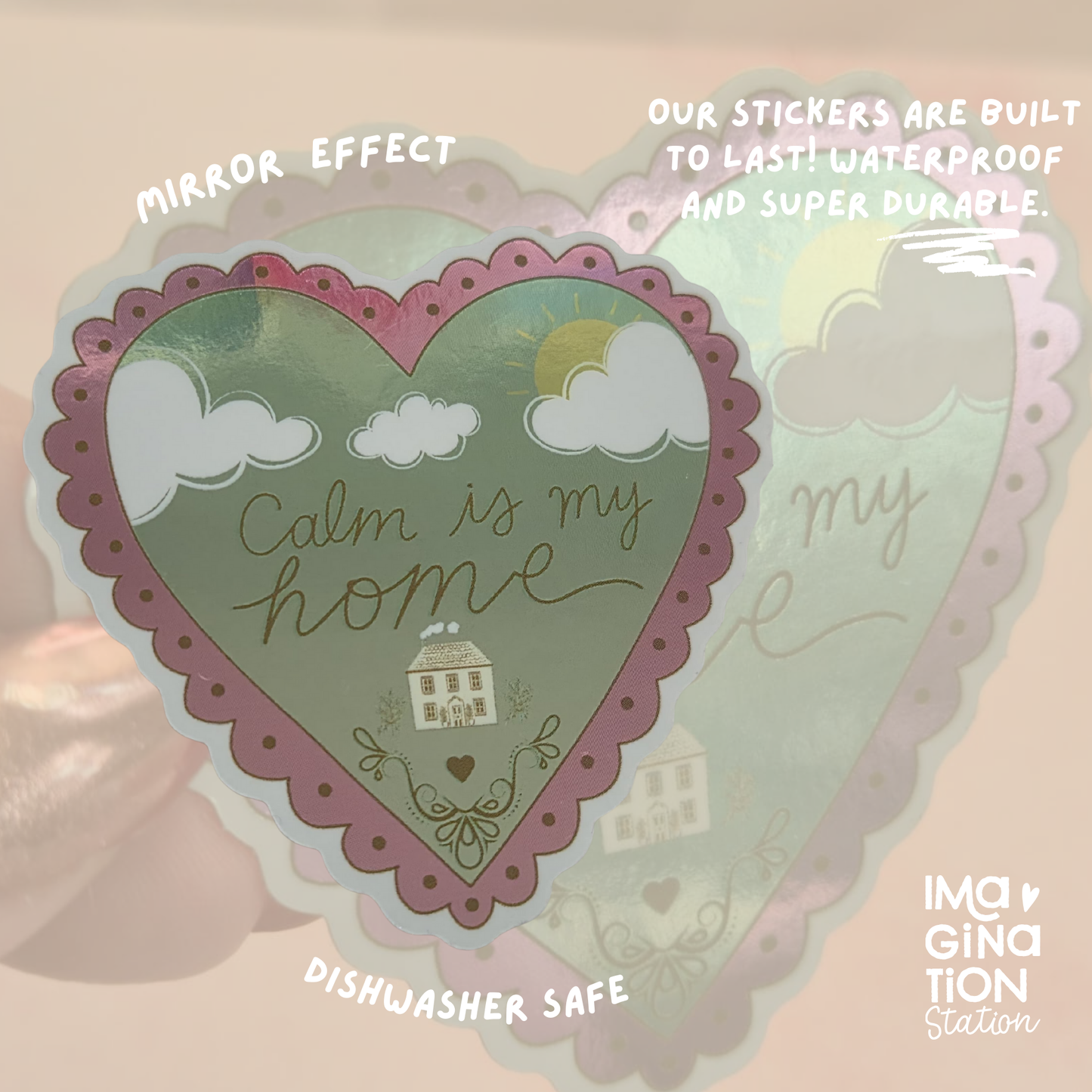 Custom Motivational Quote Sticker - Waterproof Mirror Glossy Effect