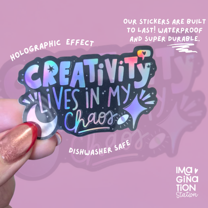 Inspirational Quote Sticker - Waterproof Holographic Effect