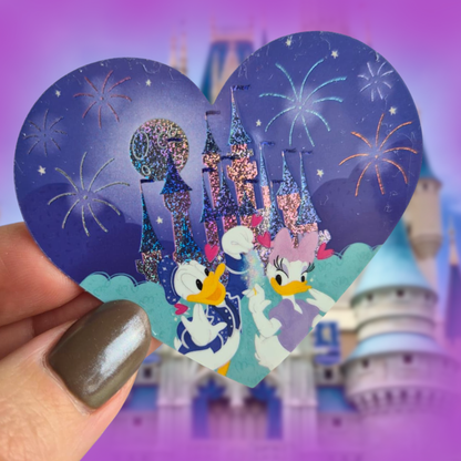 Donald and Daisy Proposal Sticker - Waterproof Glossy