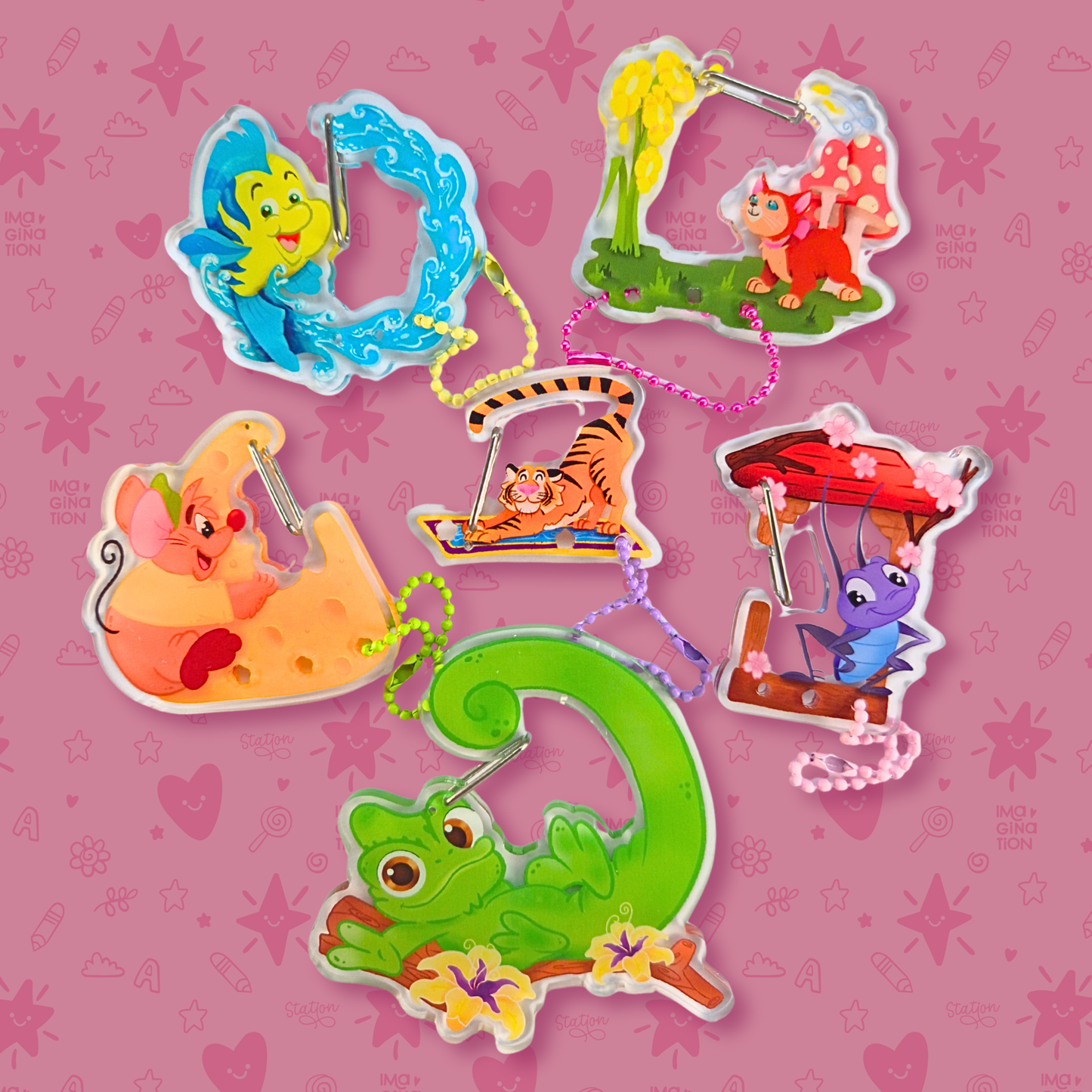 Mulan Cri-kee  Carabiner - Acrylic Glossy Clear