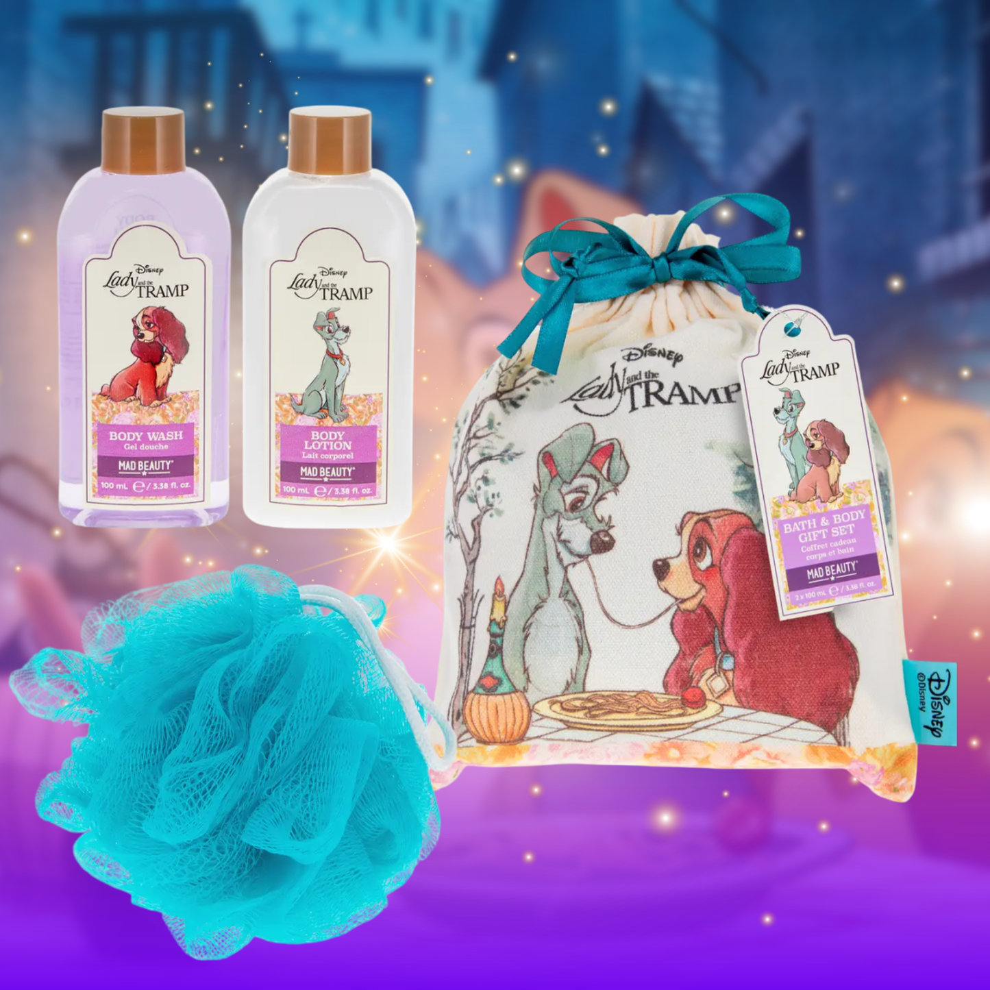 Lady and the Tramp Self-Care Set – Wildflower Body Wash, Lotion & Glitter Sticker
